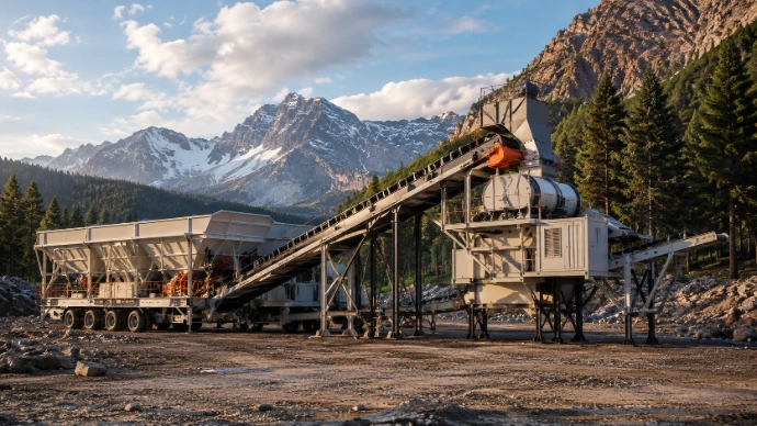 Portable batch plant in California
